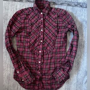 Polo Ralph Lauren Sport Women’s Ref Christmas Blouse with Ruffles Size 2